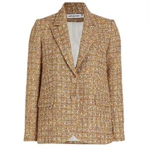 Self Portrait Boucle Gold Blazer